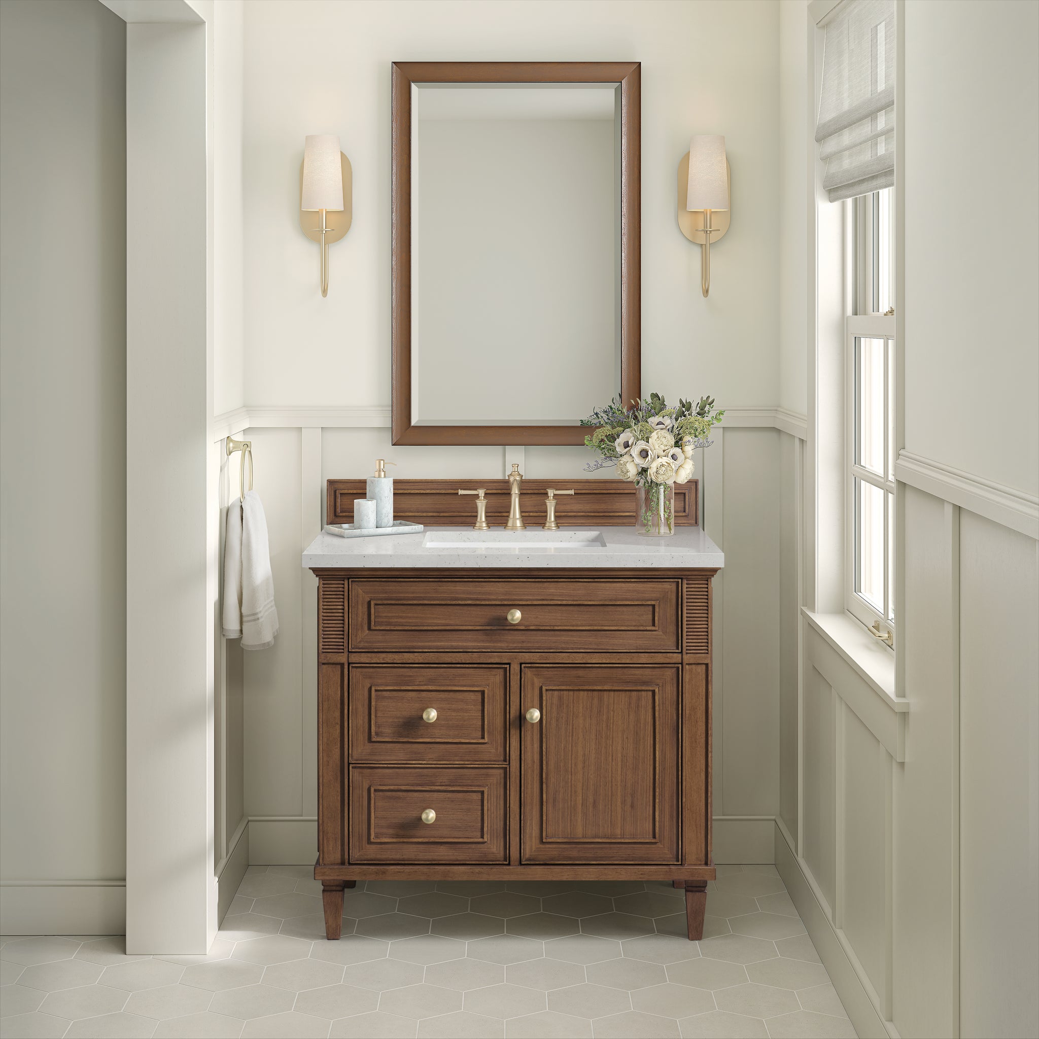 James Martin Lorelai 36" Single Bathroom Vanity, Mid-Century Walnut by James Martin