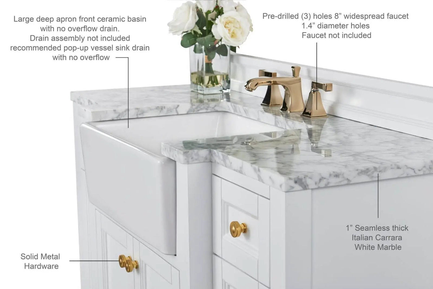 Adeline 48" Bath Vanity Set by Ancerre Designs