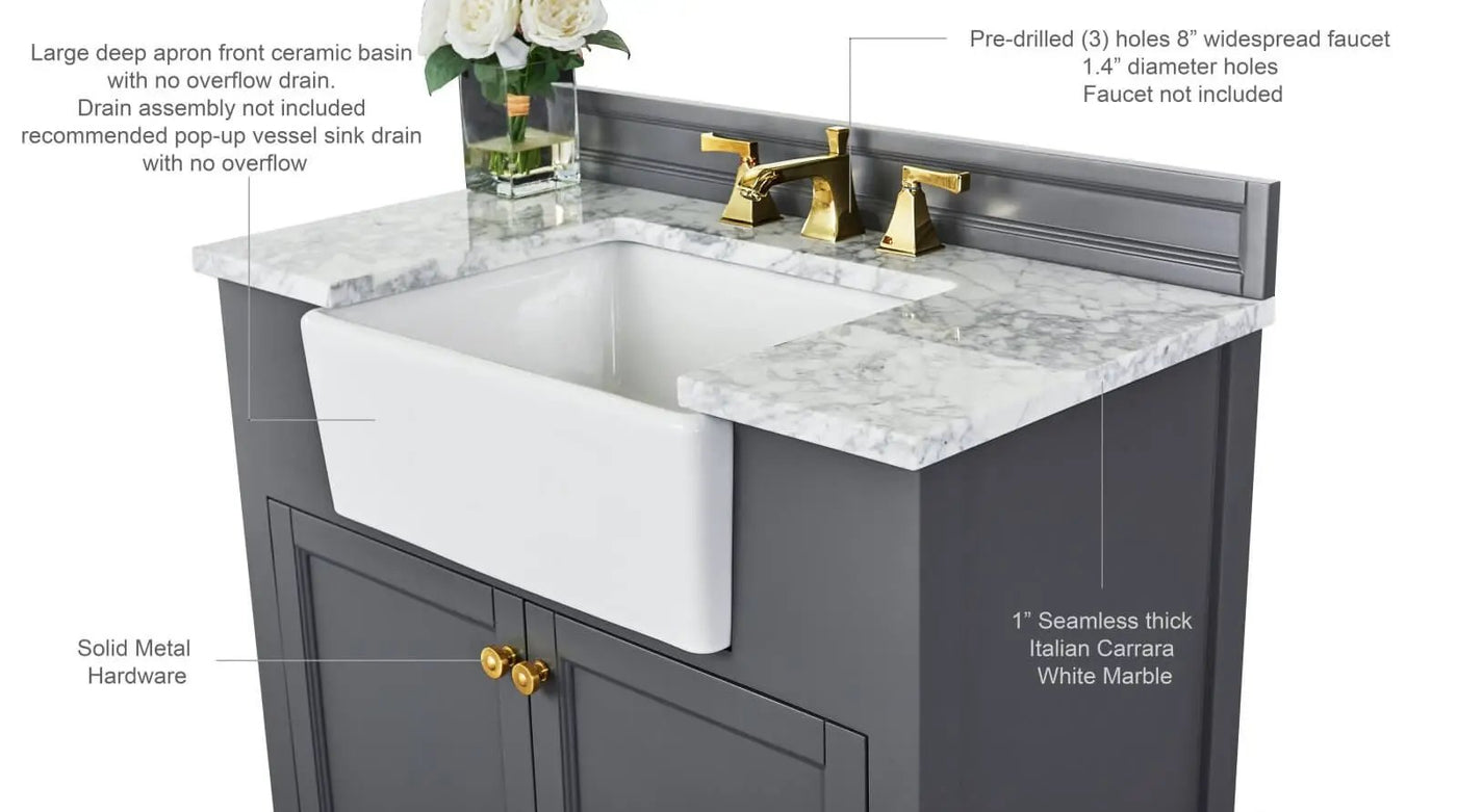 Adeline 36" Bath Vanity Set by Ancerre Designs