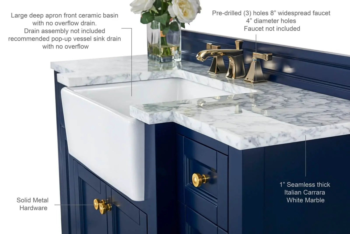 Adeline 48" Bath Vanity Set by Ancerre Designs