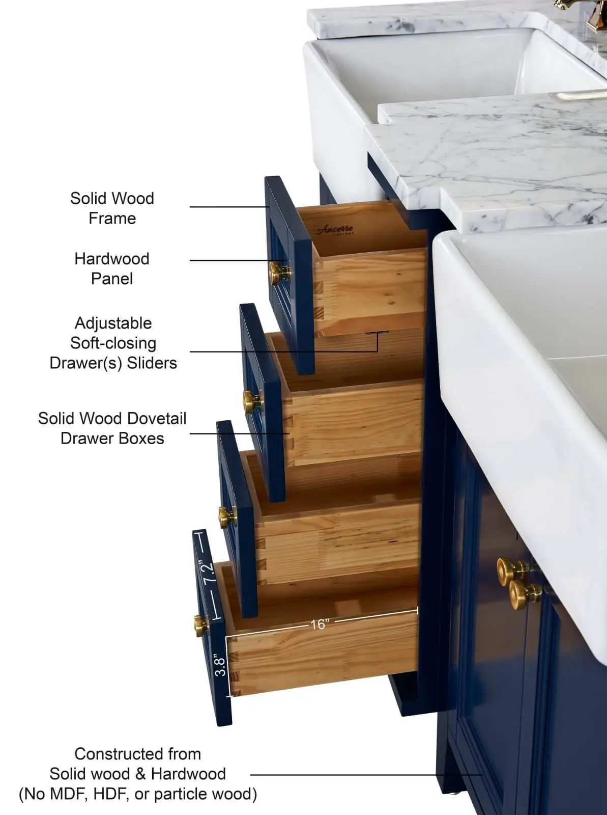 Adeline 60" Bath Vanity Set by Ancerre Designs