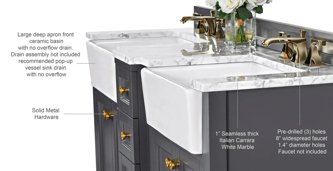 Adeline 60" Bath Vanity Set by Ancerre Designs