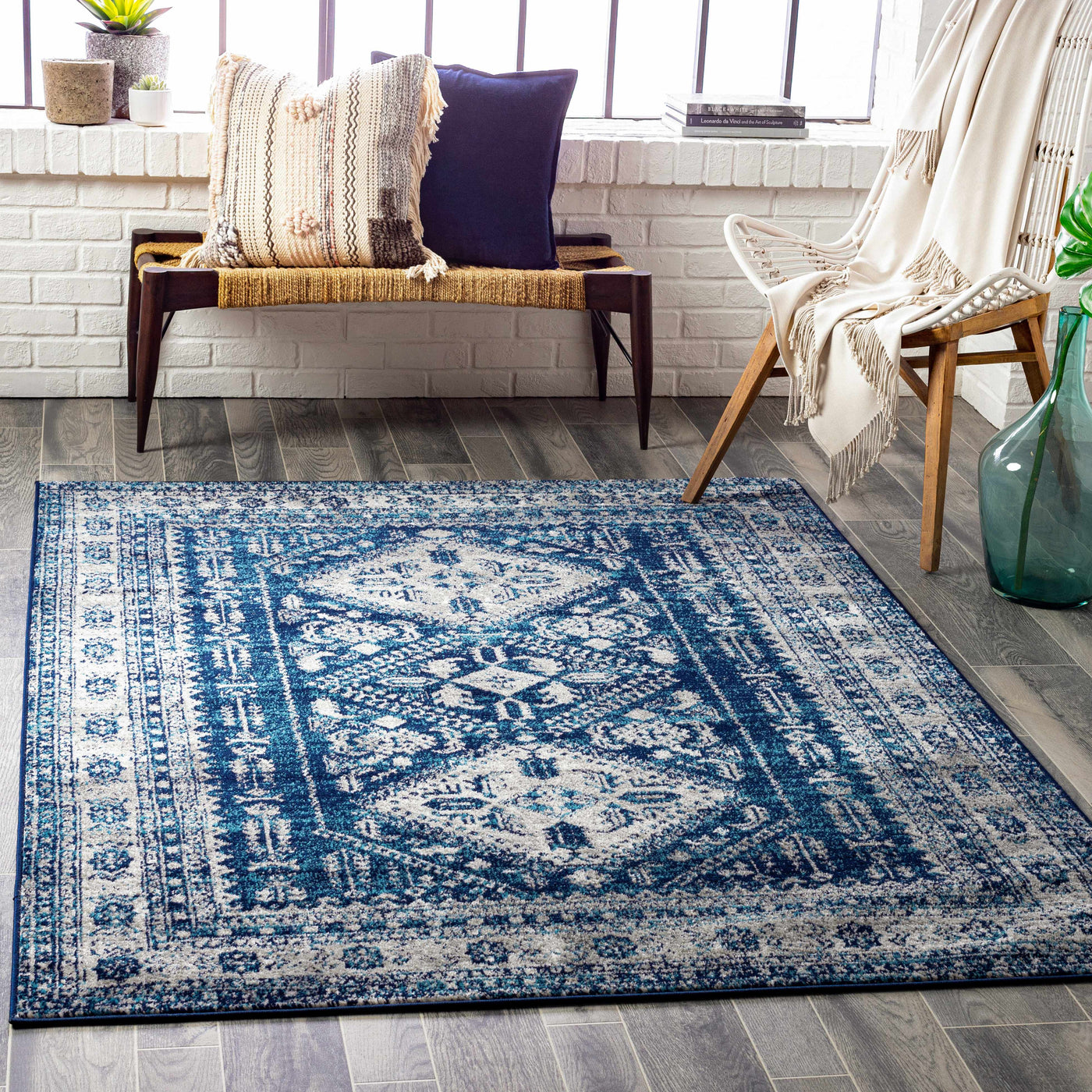 Andes Blue Area Rug by Boutique Rugs