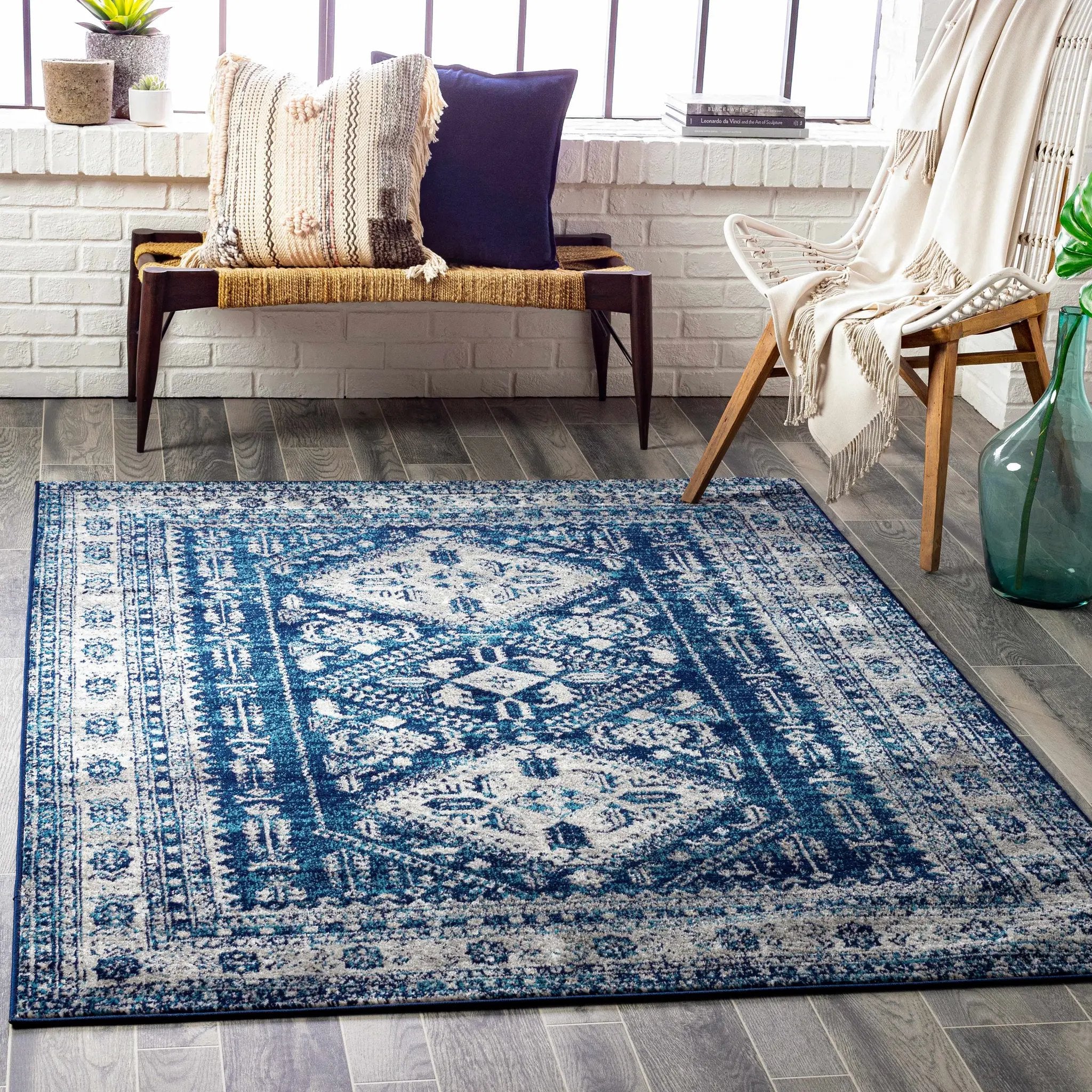 Andes Blue Area Rug by Boutique Rugs