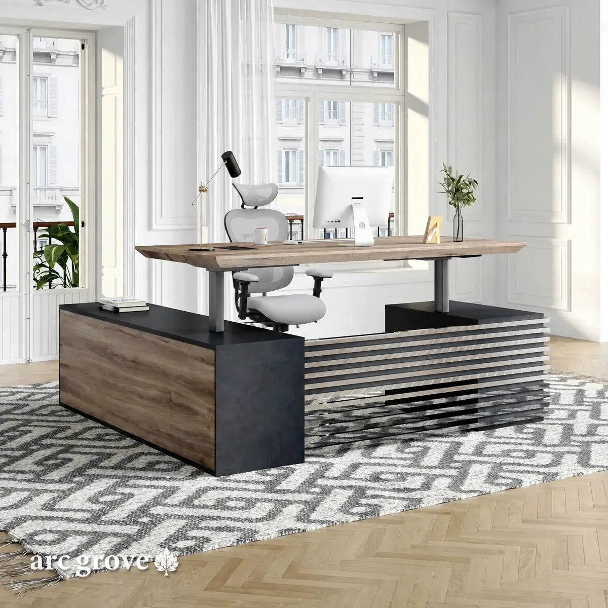 Anderson · L-Shaped Executive Standing Desk, Adjustable Height, photo 3 of 35