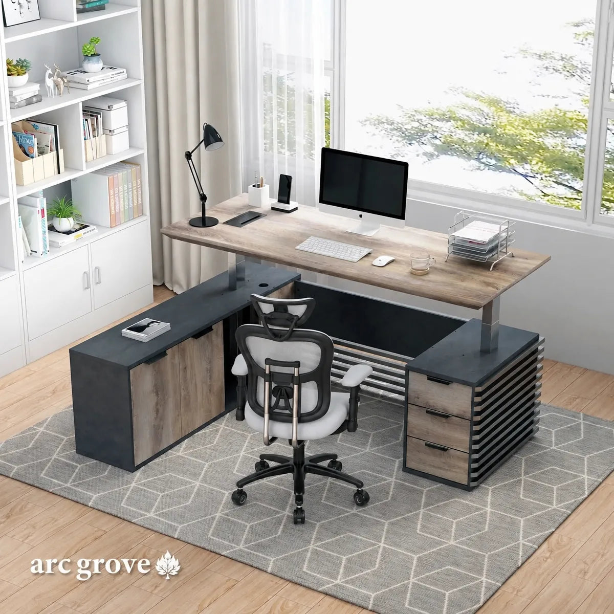 Anderson · L-Shaped Executive Standing Desk, Adjustable Height, photo 7 of 35