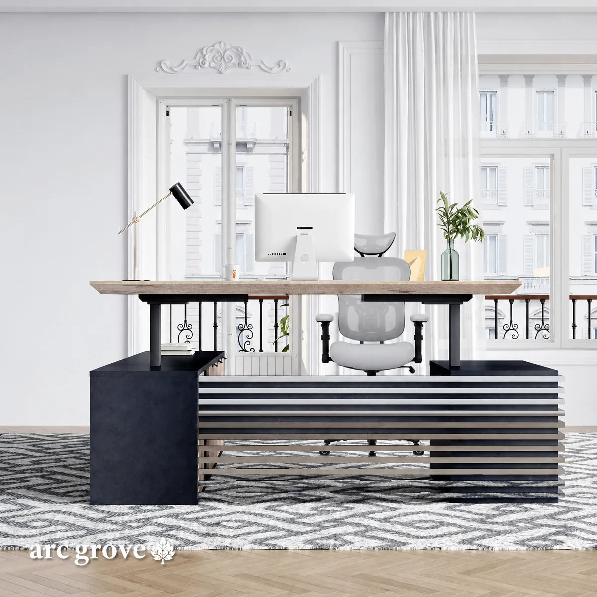 Anderson · L-Shaped Executive Standing Desk, Adjustable Height, photo 8 of 35