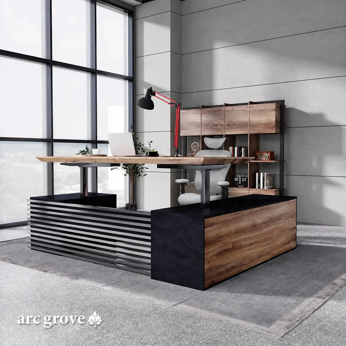 Anderson · L-Shaped Executive Standing Desk, Adjustable Height, photo 9 of 35