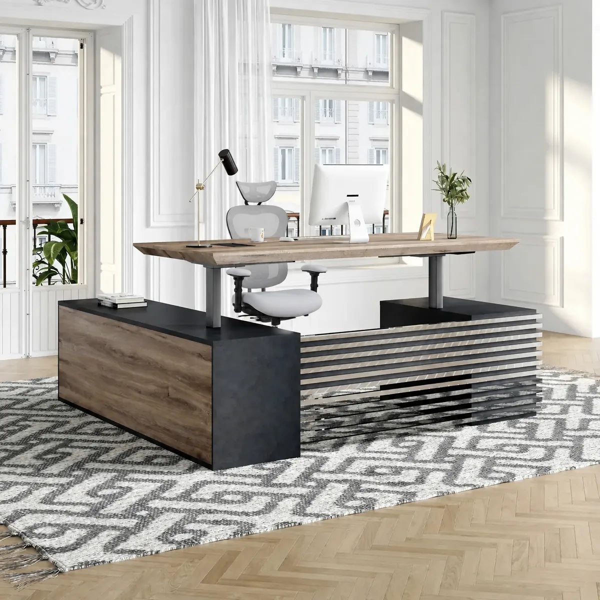 Anderson · L-Shaped Executive Standing Desk, Adjustable Height, photo 10 of 35