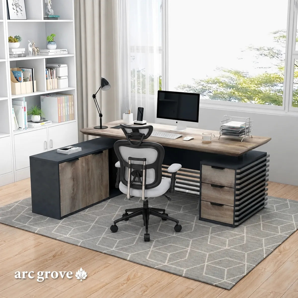 Anderson · L-Shaped Executive Standing Desk, Adjustable Height, photo 18 of 35