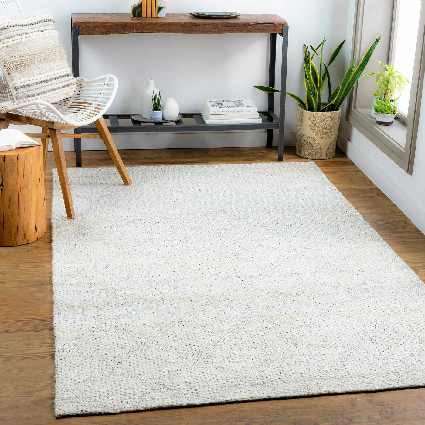 Angaston Beige Hand-Woven Jute Rug - Clearance by Boutique Rugs