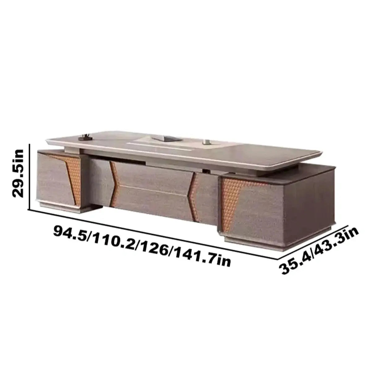 York · Grand Executive Desk w/ Mobile Storage by Arc Grove