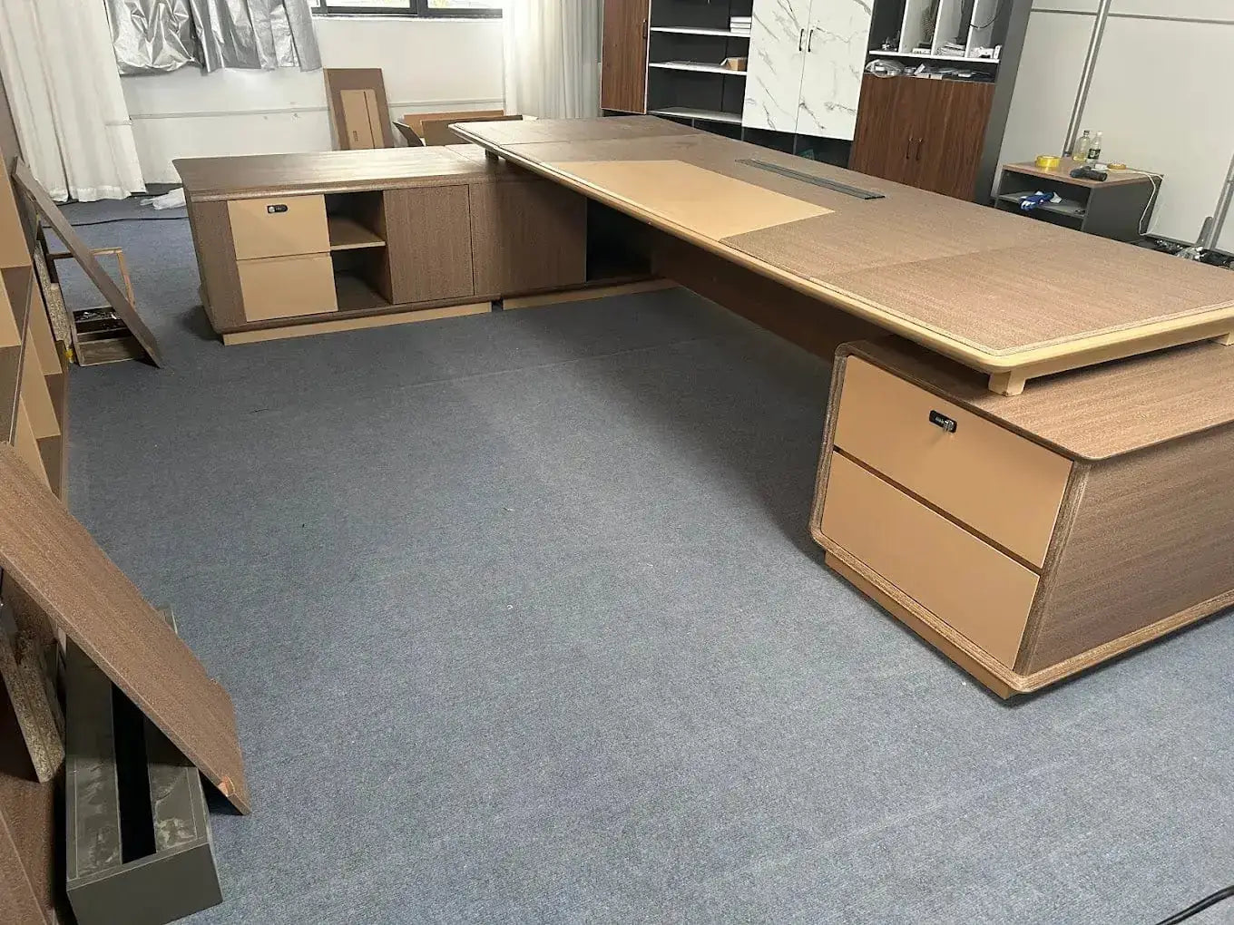 York · Grand Executive Desk w/ Mobile Storage by Arc Grove