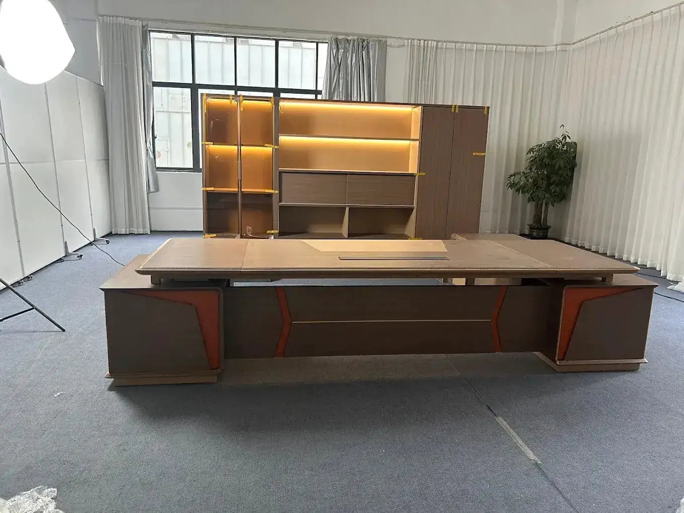 York · Grand Executive Desk w/ Mobile Storage by Arc Grove