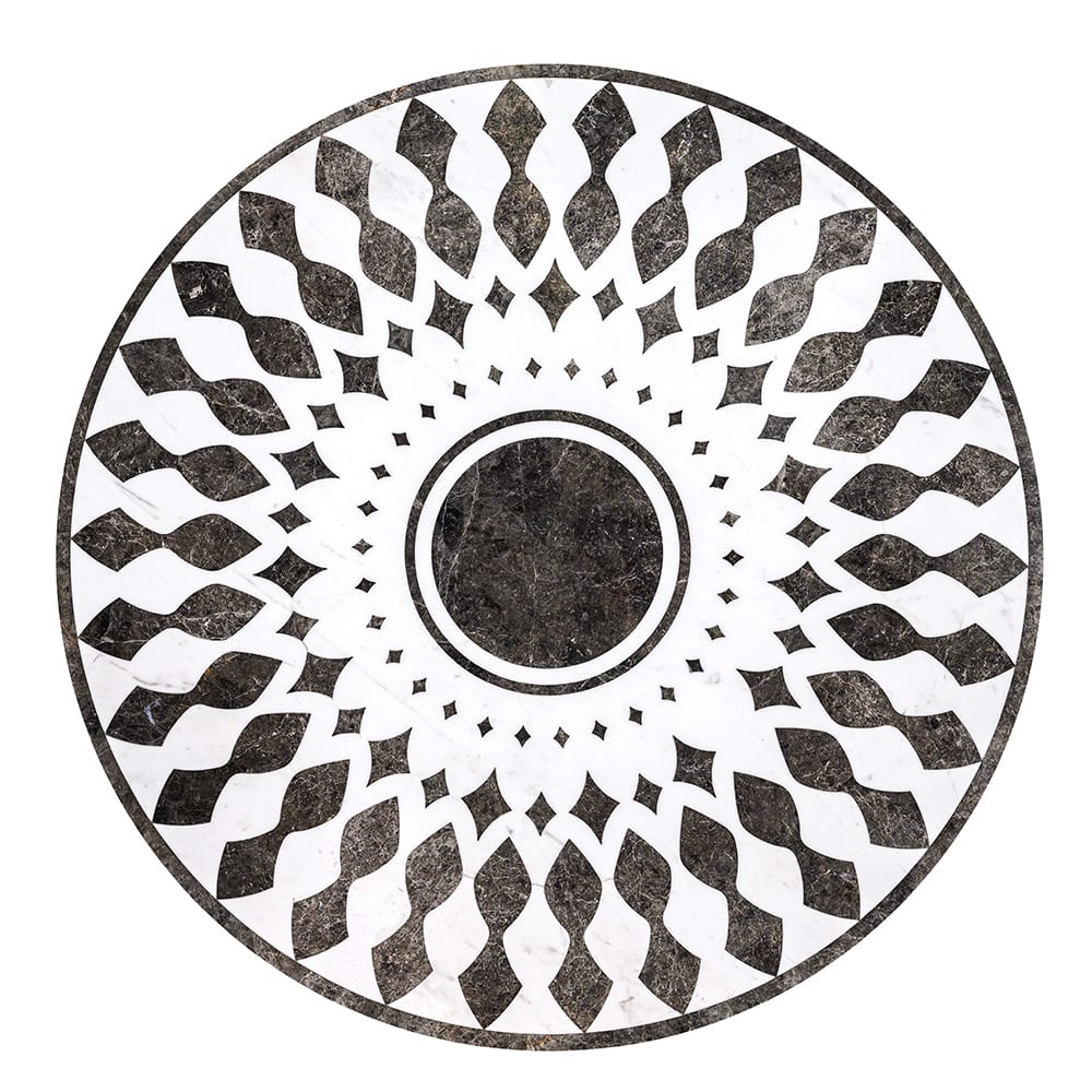 Anges Multi Finish Round Marble Medallions 48x48 Marble Multi Finish 48x48 Medallions