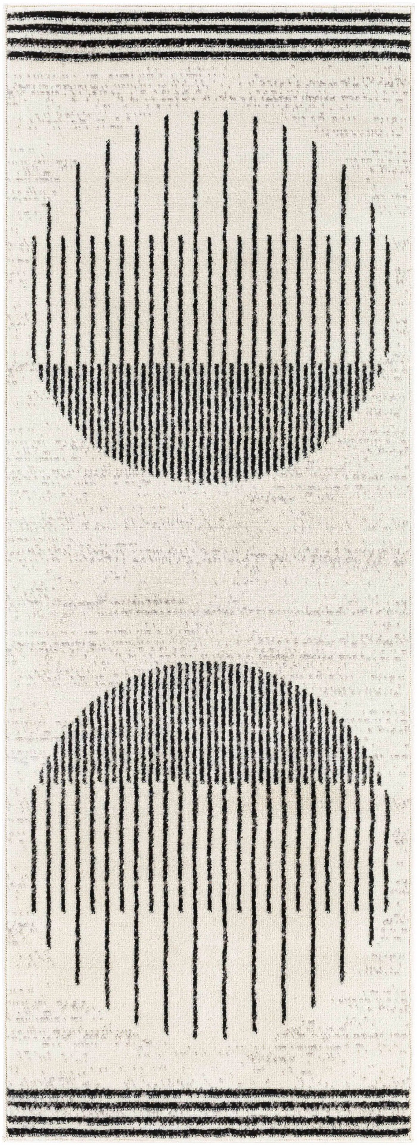 Angus Black&White Geometric Area Rug by Boutique Rugs