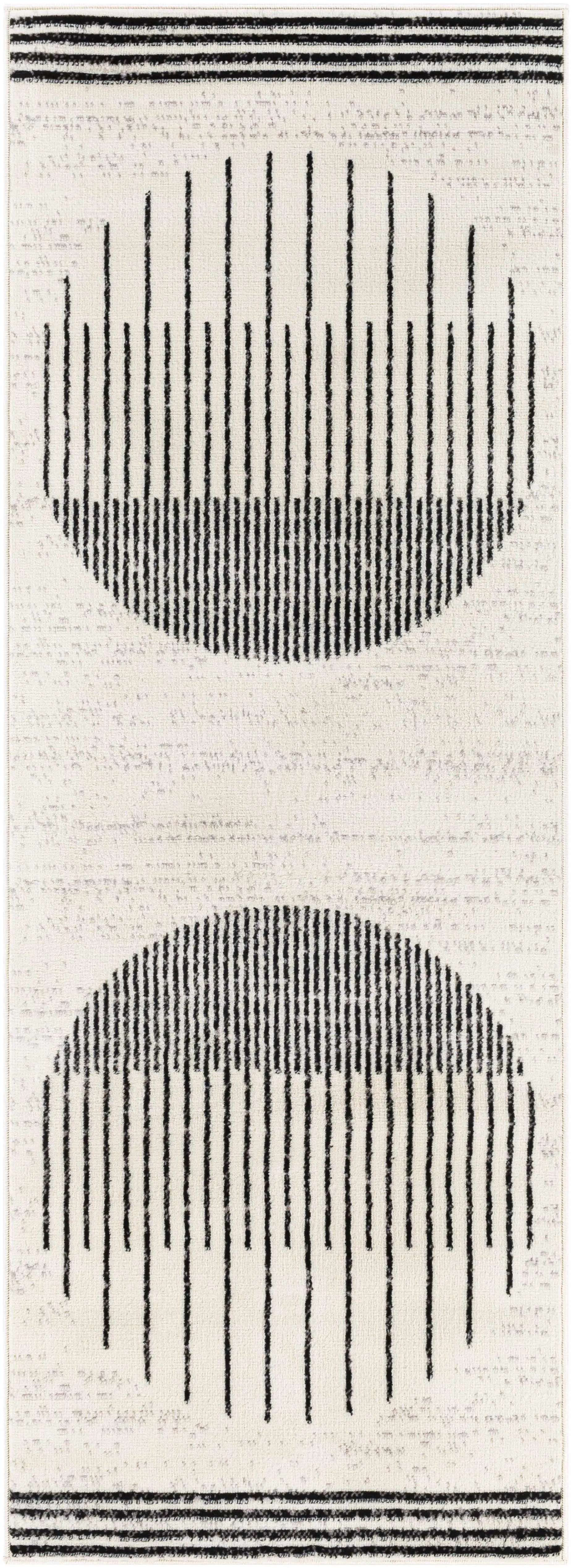Angus Black&White Geometric Area Rug by Boutique Rugs