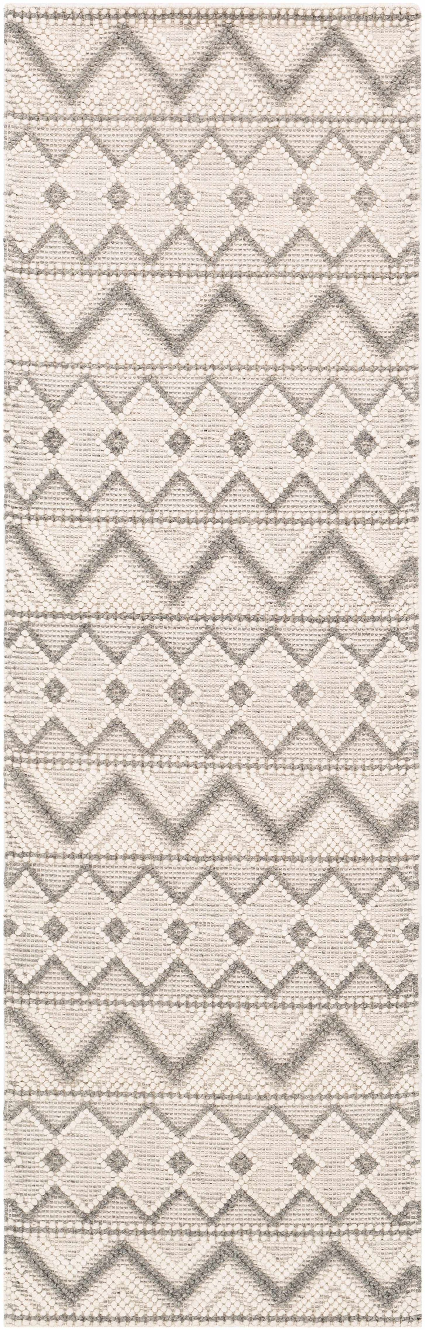 Whittington Gray&Cream Wool Rug - Clearance by Boutique Rugs