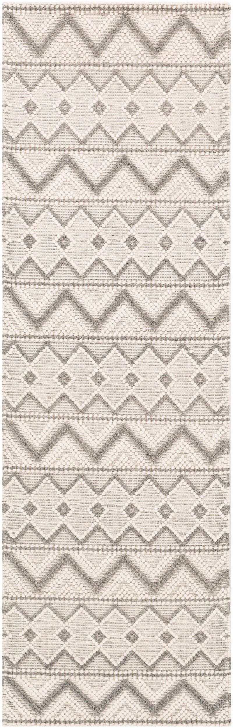 Whittington Gray&Cream Wool Rug - Clearance by Boutique Rugs