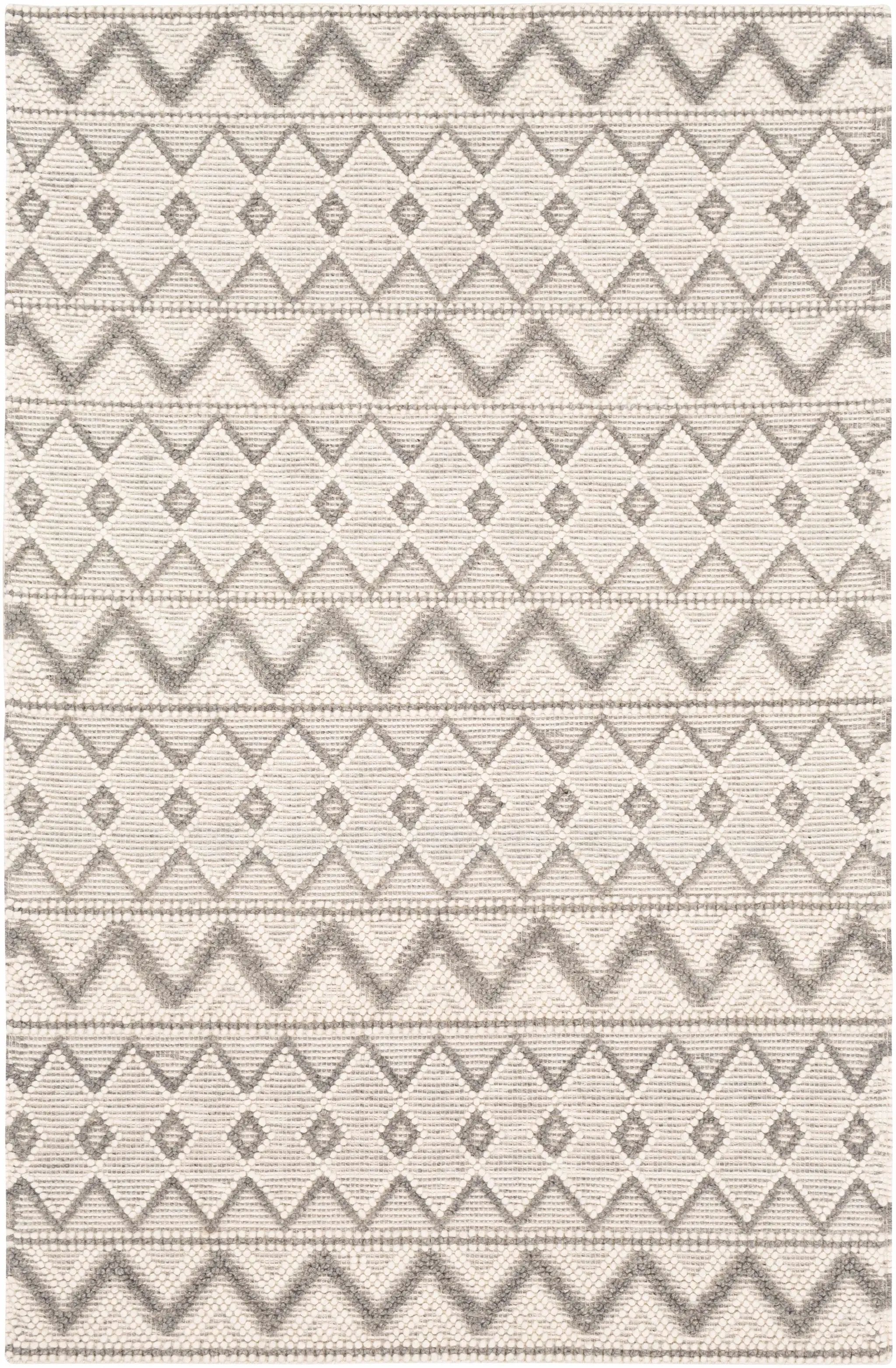 Whittington Gray&Cream Wool Rug - Clearance by Boutique Rugs