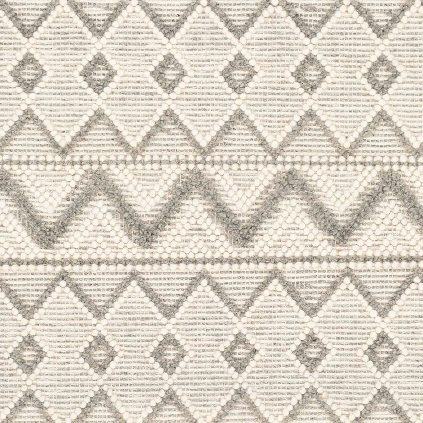 Whittington Gray&Cream Wool Rug - Clearance by Boutique Rugs