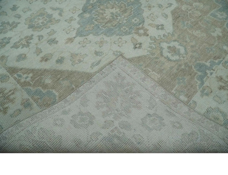 Antique Design Medallion Earthy Ivory and Camel 8x10 wool Area Rug by The Rug Decor