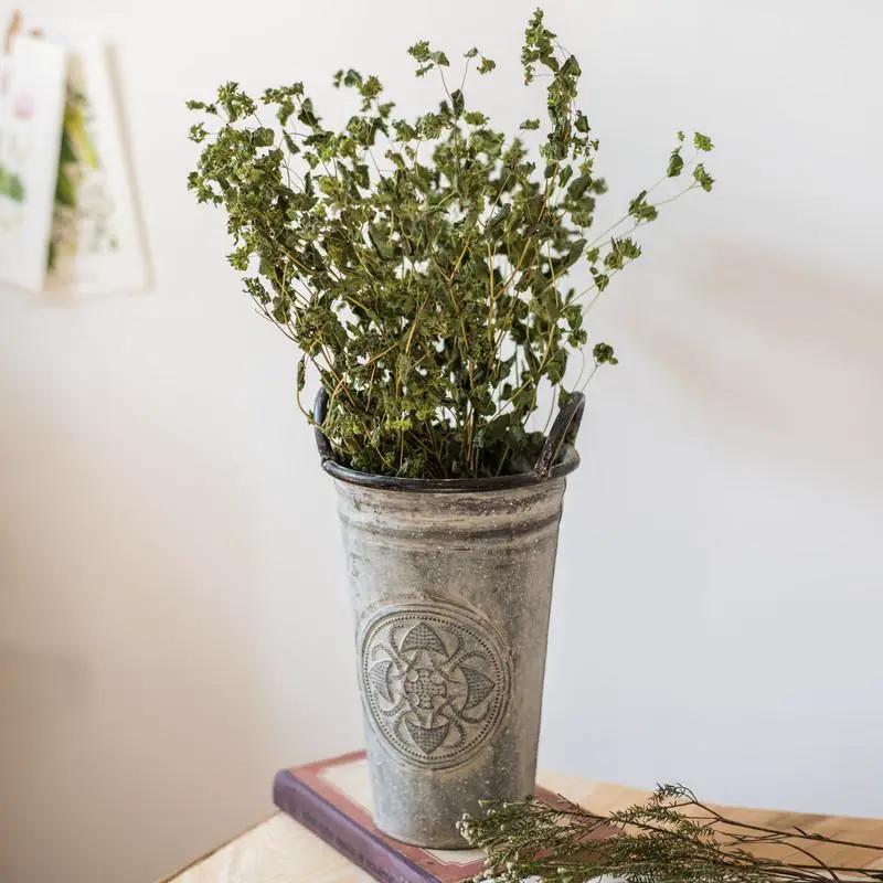 Antique Floral Carving Iron Flower Pot by RusticReach