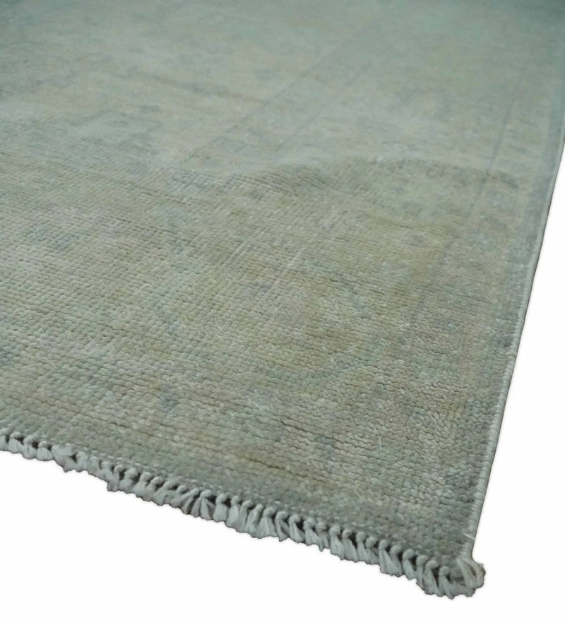 Antique look Beige and Gray Hand Knotted Oriental Oushak 8x10 wool Area Rug by The Rug Decor