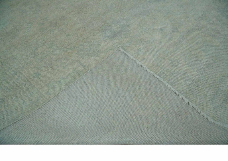 Antique look Beige and Gray Hand Knotted Oriental Oushak 8x10 wool Area Rug by The Rug Decor