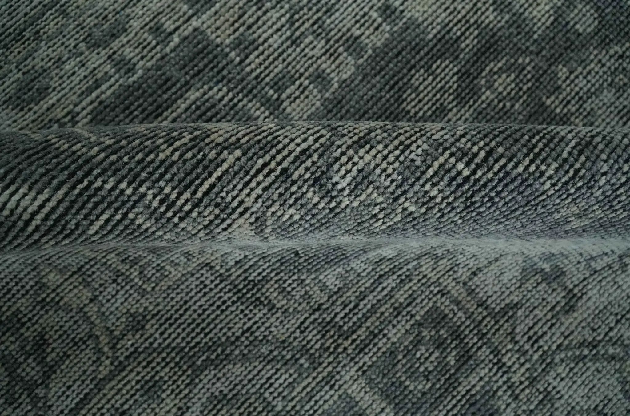 Antique Style Charcoal and Silver Traditional Heriz Medallion 8x10 wool Area Rug by The Rug Decor