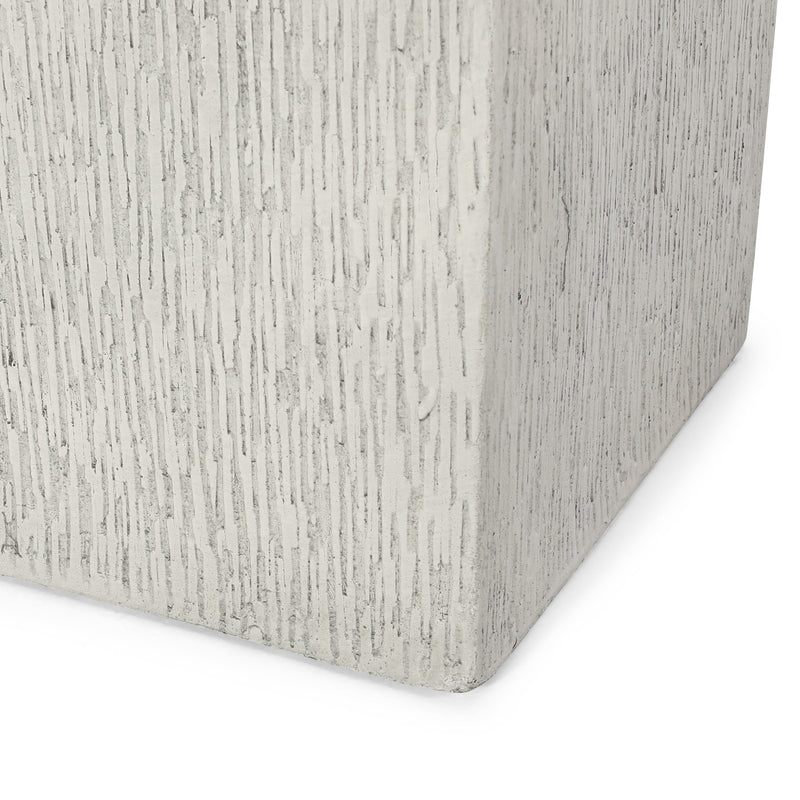 Antique White MGO Planter with Durable Construction - 13.25" W x 13.25" D x 28" H, photo 10 of 10