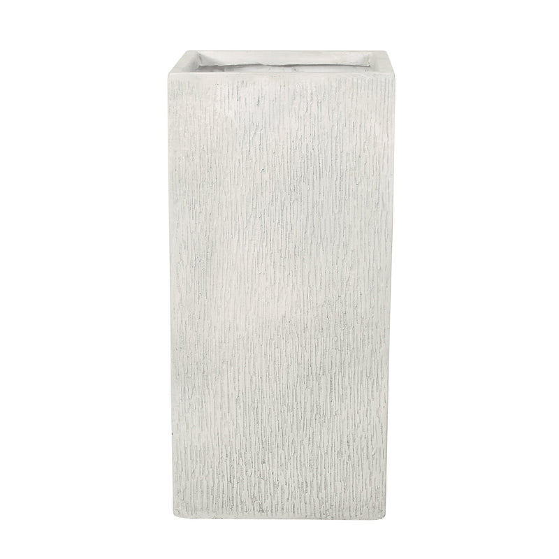 Antique White MGO Planter with Durable Construction - 13.25" W x 13.25" D x 28" H, photo 3 of 10