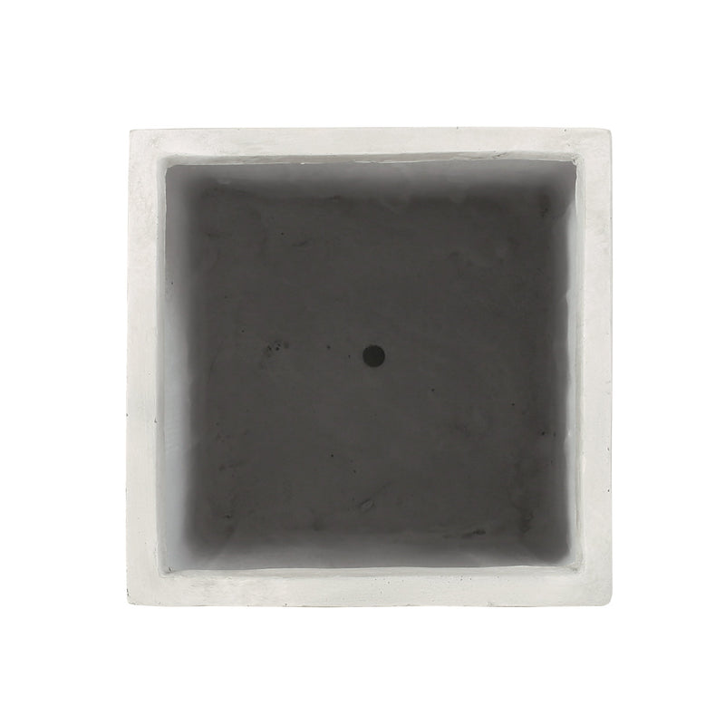 Antique White MGO Planter with Durable Construction - 13.25" W x 13.25" D x 28" H, photo 7 of 10