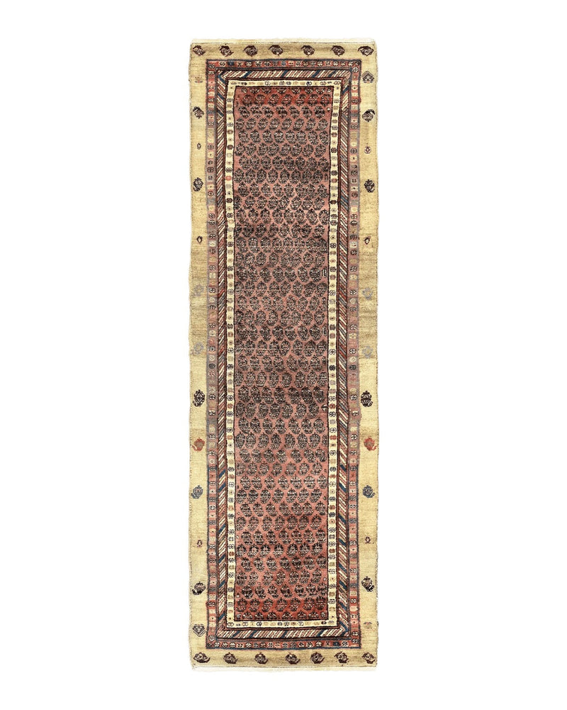 Antique Persian Sarab Runner Rug 3x11, Wool Camel Hair, Tribal Carpet for Hallway 3 x 11, Antique 1920s Rug, Handmade