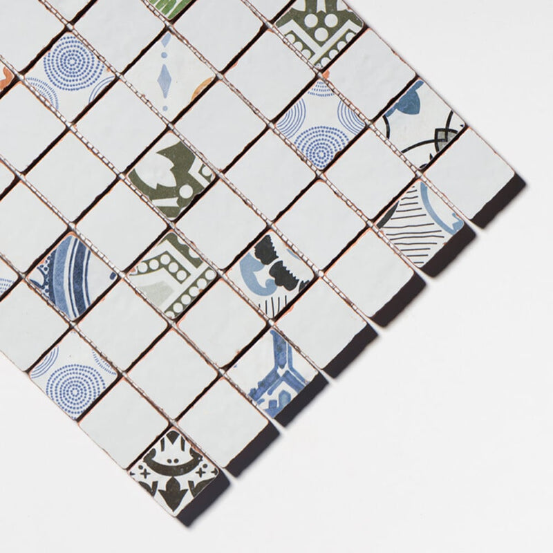 Antiqued Blend Multifinish 2x2 Glazed Terracotta Mosaics 12x12 Glazed Terracotta 12x12 Mosaics — 3