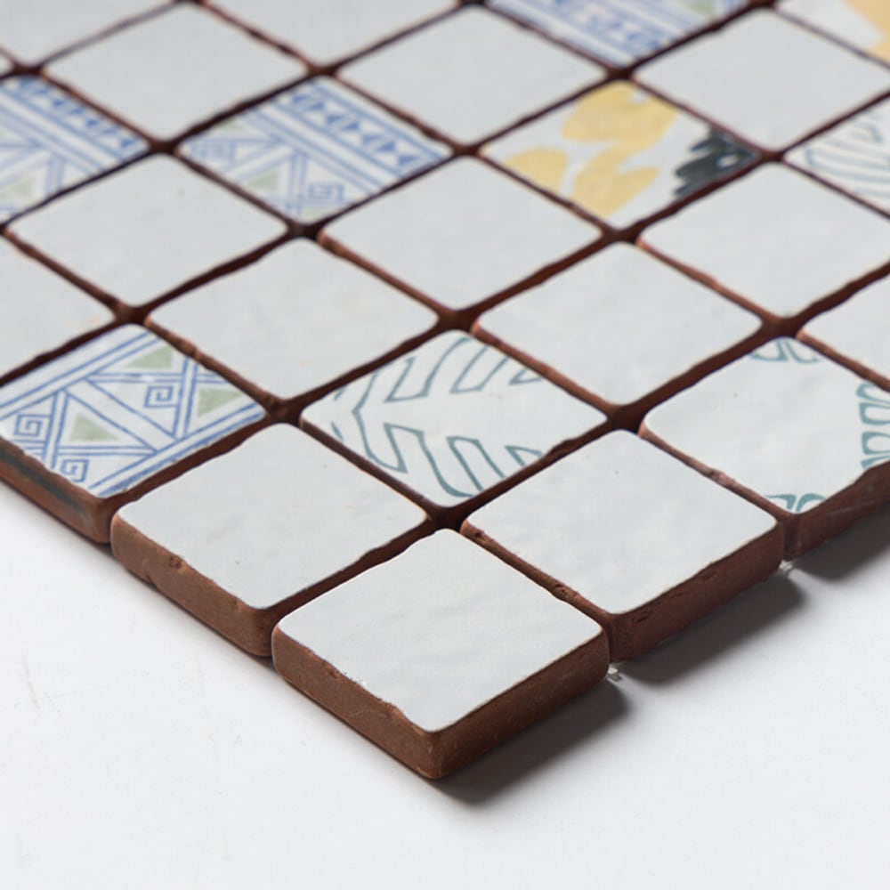 Antiqued Blend Multifinish 2x2 Glazed Terracotta Mosaics 12x12 Glazed Terracotta 12x12 Mosaics — 5