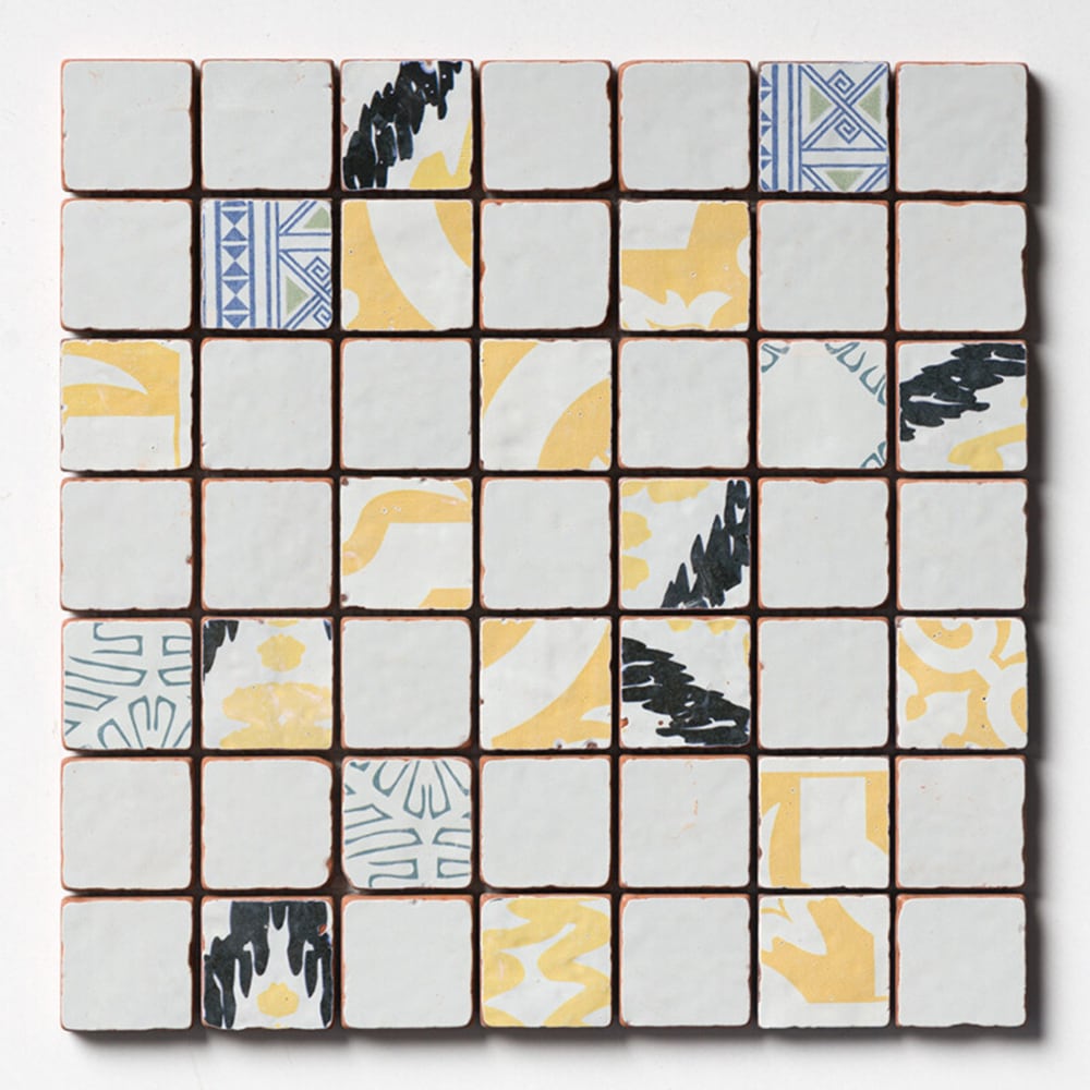 Antiqued Blend Multifinish 2x2 Glazed Terracotta Mosaics 12x12 Glazed Terracotta 12x12 Mosaics