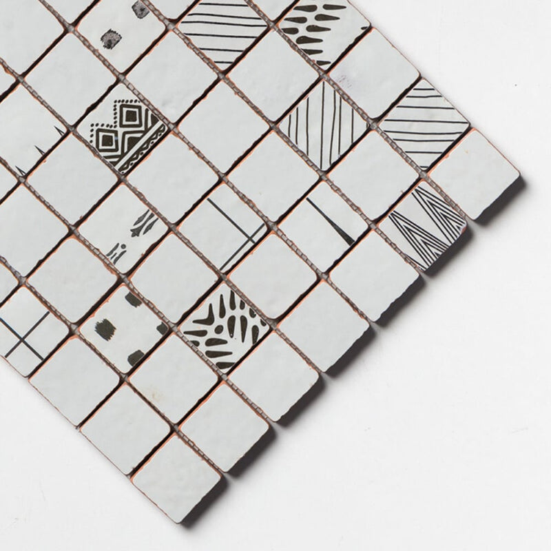 Antiqued Blend Multifinish 2x2 Glazed Terracotta Mosaics 12x12 Glazed Terracotta 12x12 Mosaics — 3