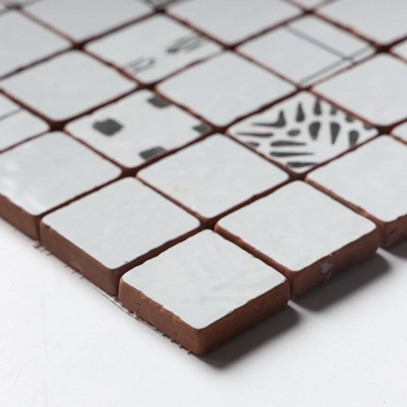 Antiqued Blend Multifinish 2x2 Glazed Terracotta Mosaics 12x12 Glazed Terracotta 12x12 Mosaics — 4