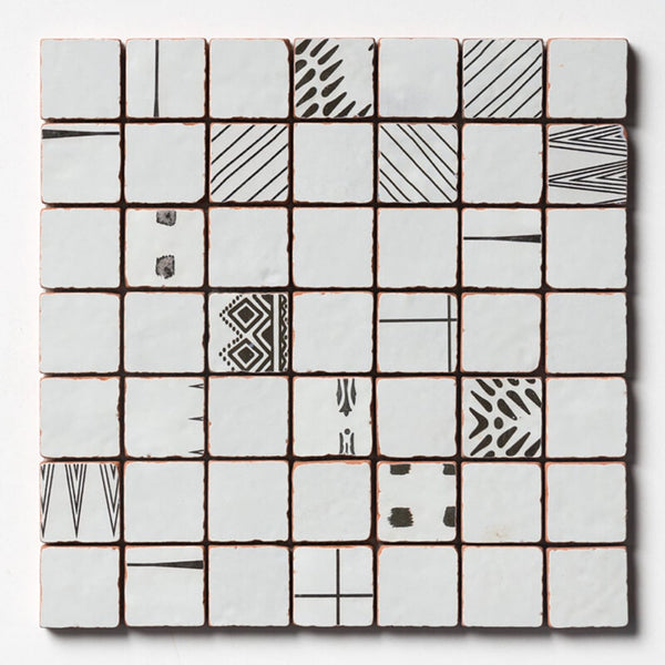 Antiqued Blend Multifinish 2x2 Glazed Terracotta Mosaics 12x12