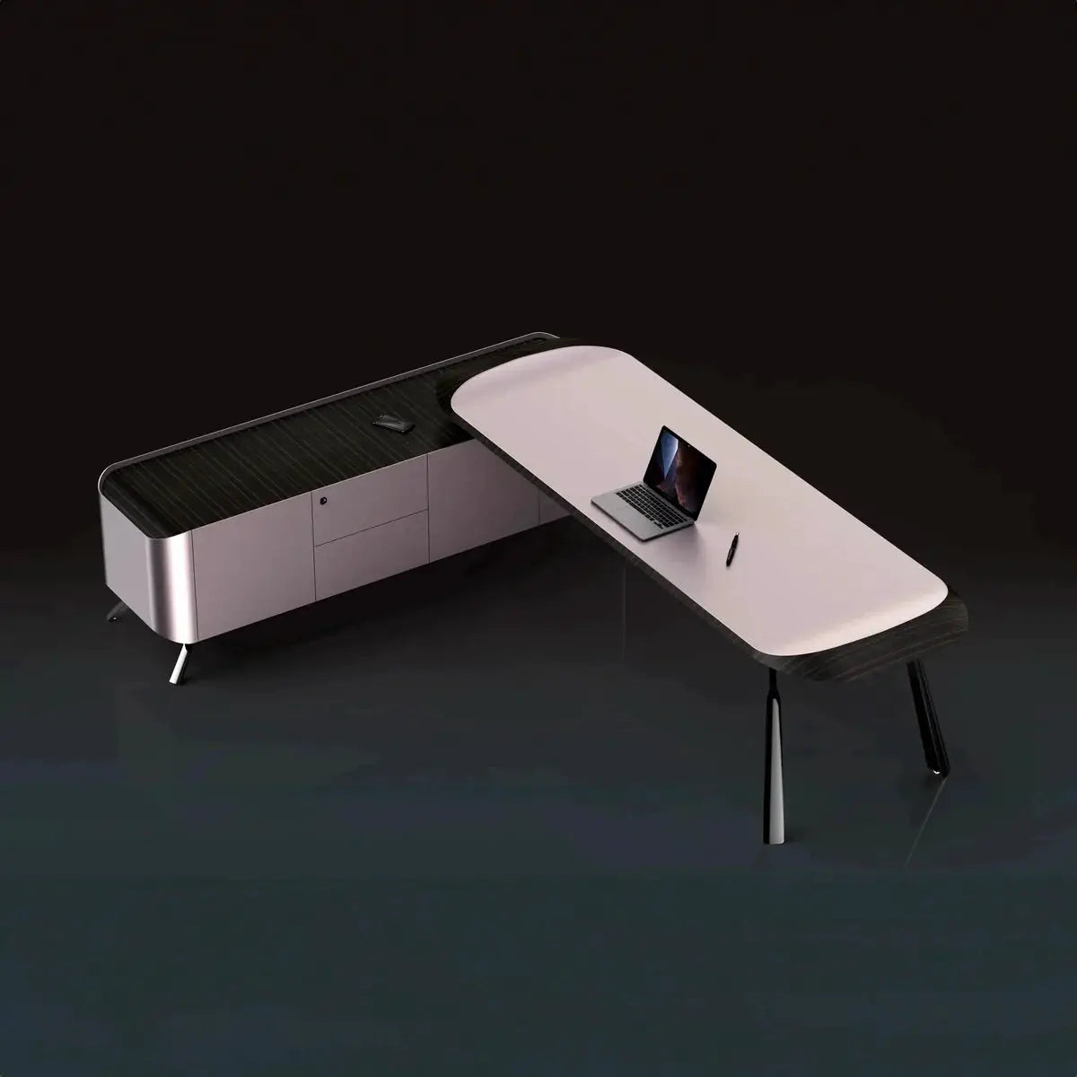 Apexa · Luxury L-Shaped Executive Desk by Arc Grove