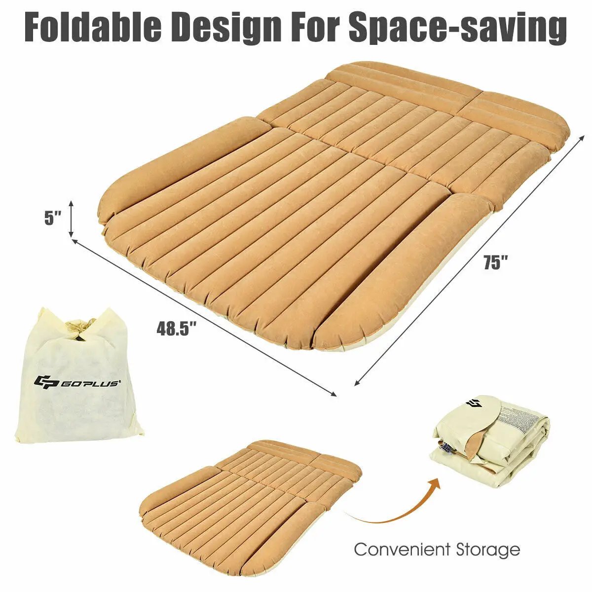 Inflatable SUV Air Backseat Mattress Travel Pad with Pump Camping by DirectDeals