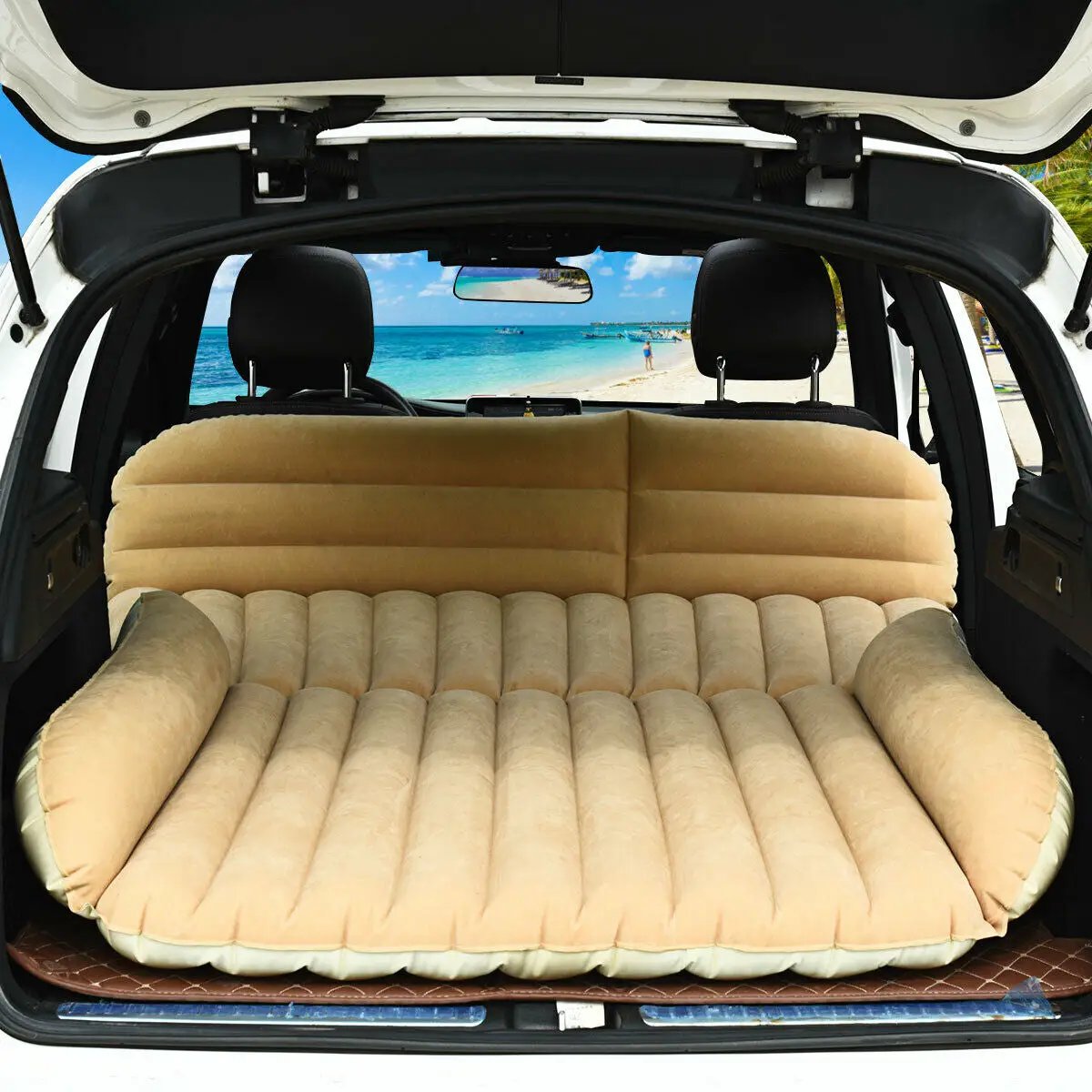 Inflatable SUV Air Backseat Mattress Travel Pad with Pump Camping by DirectDeals
