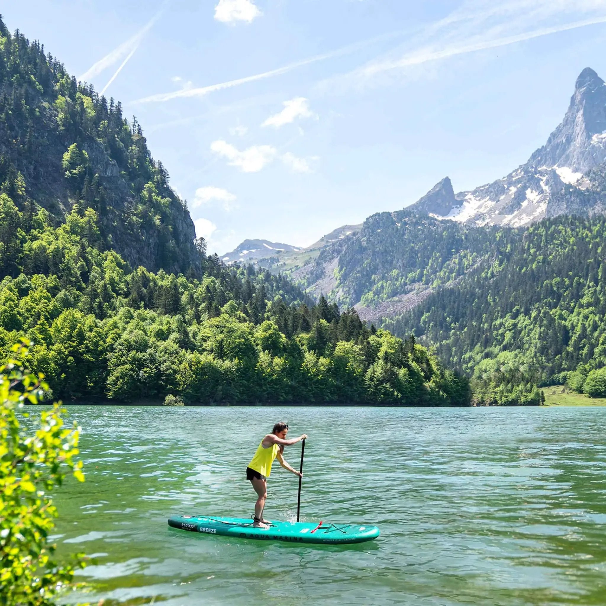 Aqua Marina Breeze 9FT Green Compact Inflatable SUP With Drop Stitch Light Technology [BT-23BRP] (SAK68745) by SAKSBY WHOLESALE
