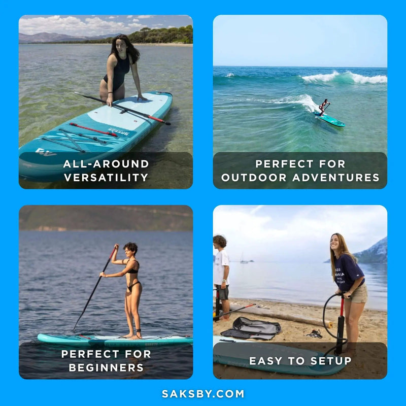 Aqua Marina Breeze 9FT Green Compact Inflatable SUP With Drop Stitch Light Technology [BT-23BRP] (SAK68745) by SAKSBY WHOLESALE