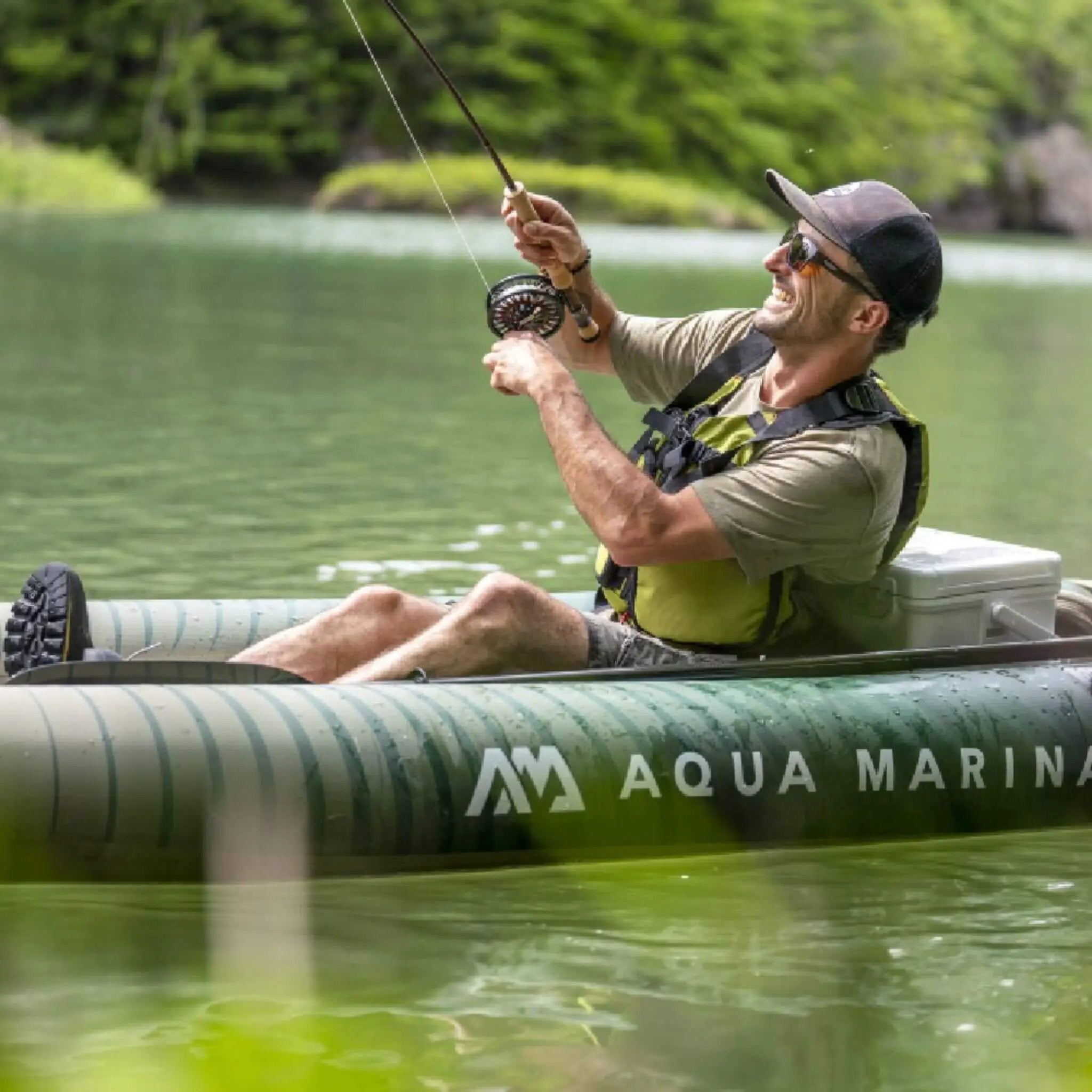 Aqua Marina Caliber 13FT Angling Kayak With Foldable Fishing Seat [Paddle Excluded] [CA-398] (SAK23467) by SAKSBY WHOLESALE
