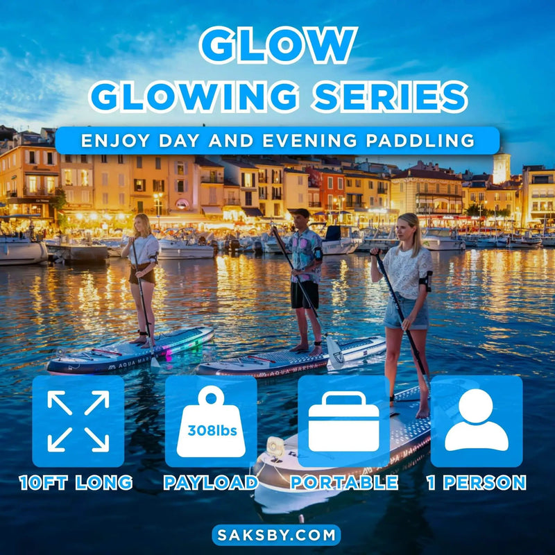 Aqua Marina Glow 10FT All-Around ISUP With Ambient Light System And Safety Leash [BT-24GL] (SAK48269) by SAKSBY WHOLESALE