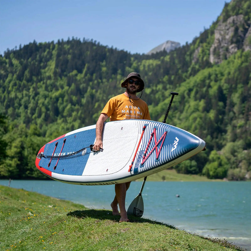 Aqua Marina Hyper 12FT Navy Touring SUP With Hydrodynamic Rail Edges & Adjustable Bungee [BT-23HY02] (SAK23285) by SAKSBY WHOLESALE