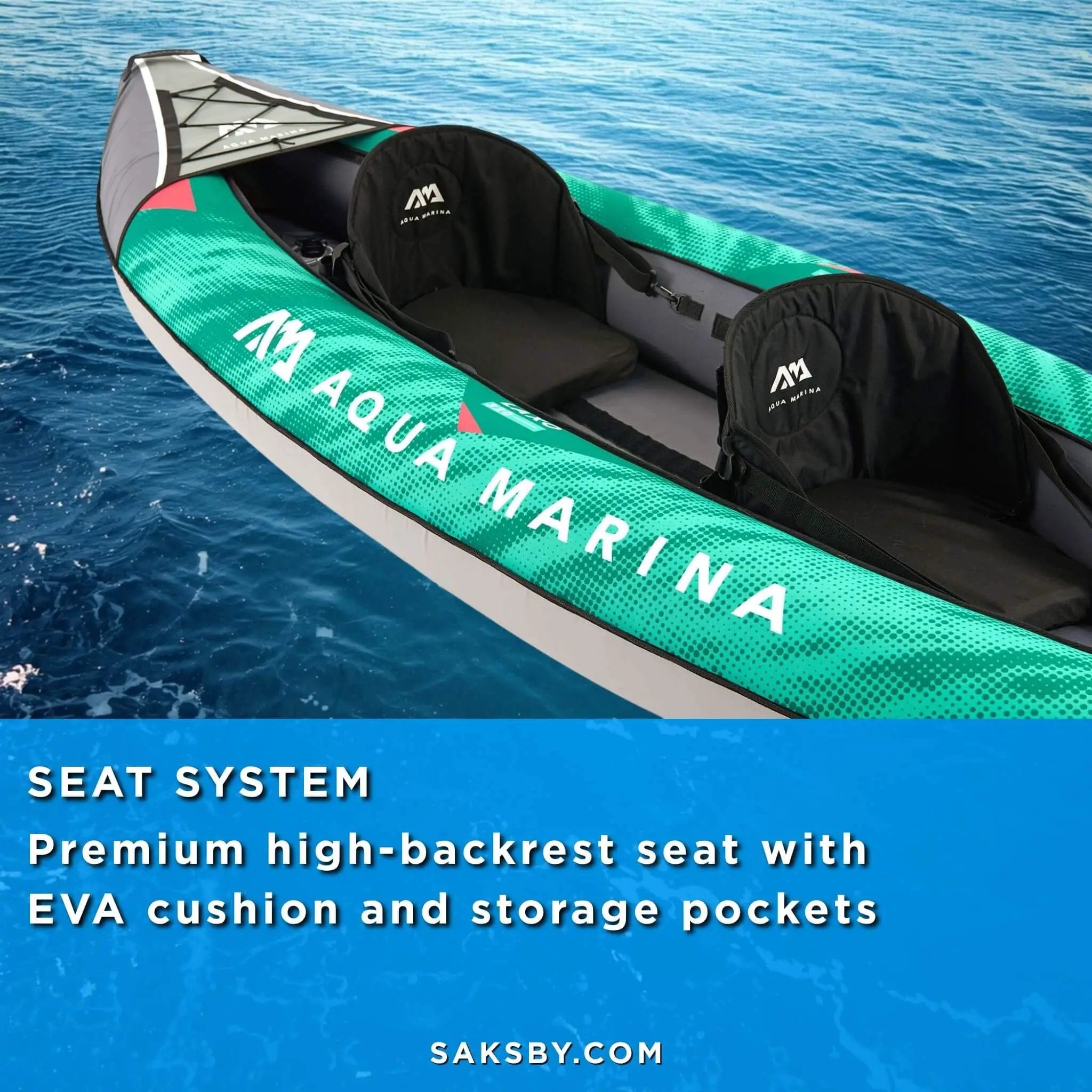 Aqua Marina Laxo 320 2-Person 10FT Recreational Kayak With High-Back Seat And Adjustable Cargo Bungee [LA-320] (SAK01396) by SAKSBY WHOLESALE