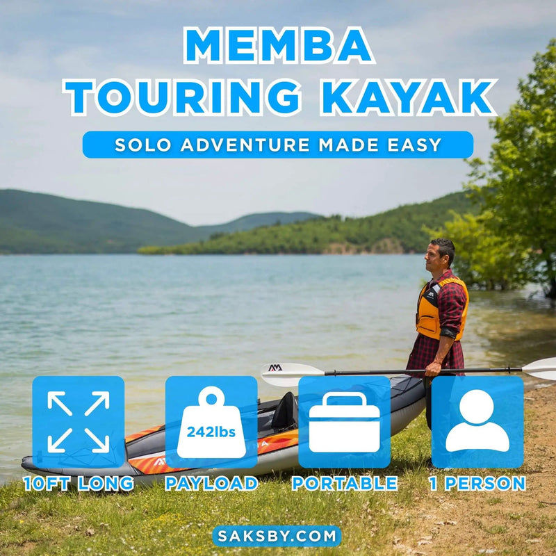 Aqua Marina Memba 330 10FT 1-Person Ultra Stiff Touring Kayak With Double Wall Fabric Floor [ME-330] (SAK56789) by SAKSBY WHOLESALE